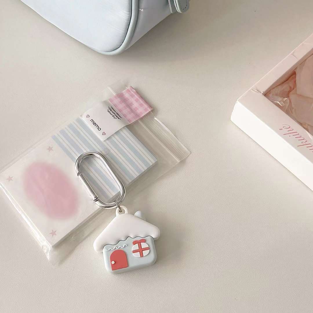 Cute Air Tag Keychain House Case