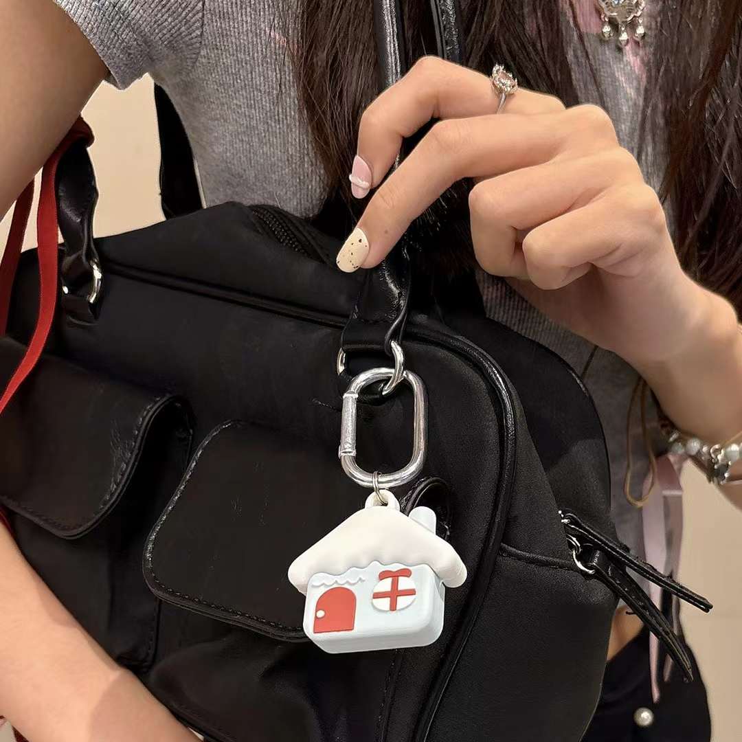 Cute Air Tag Keychain House Case