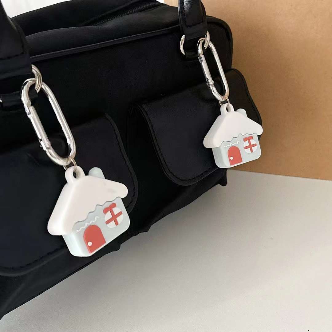 Cute Air Tag Keychain House Case