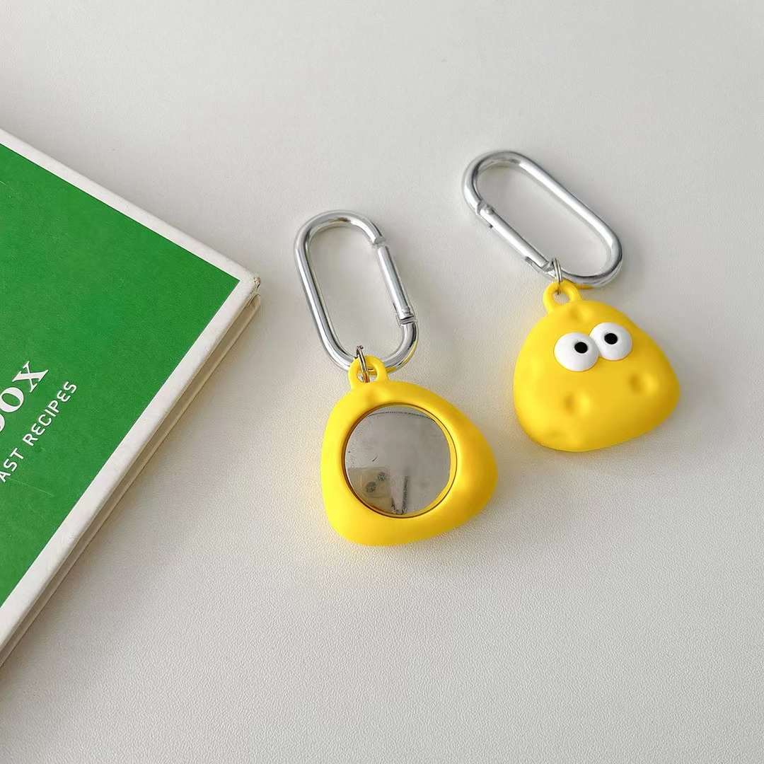 Cute Air Tag Keychain Yellow Teddy Case