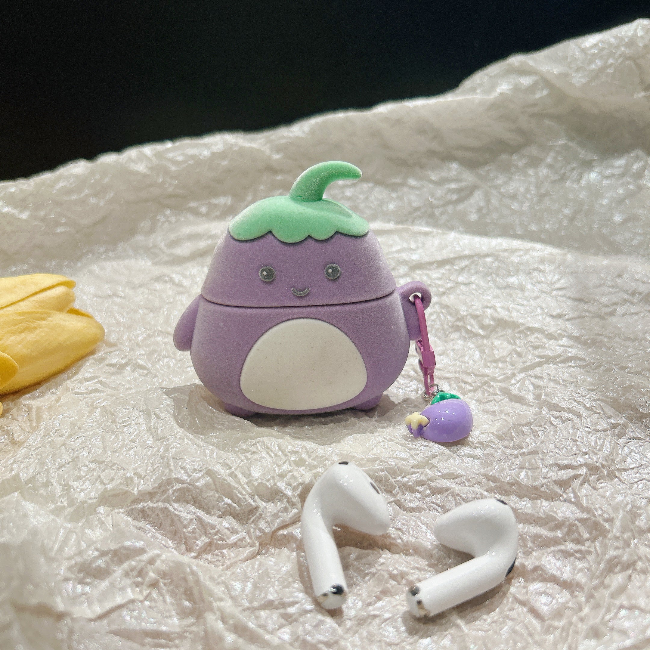 Cute Eggplant AirPods 1/2/3/4 Pro 1/2 Case