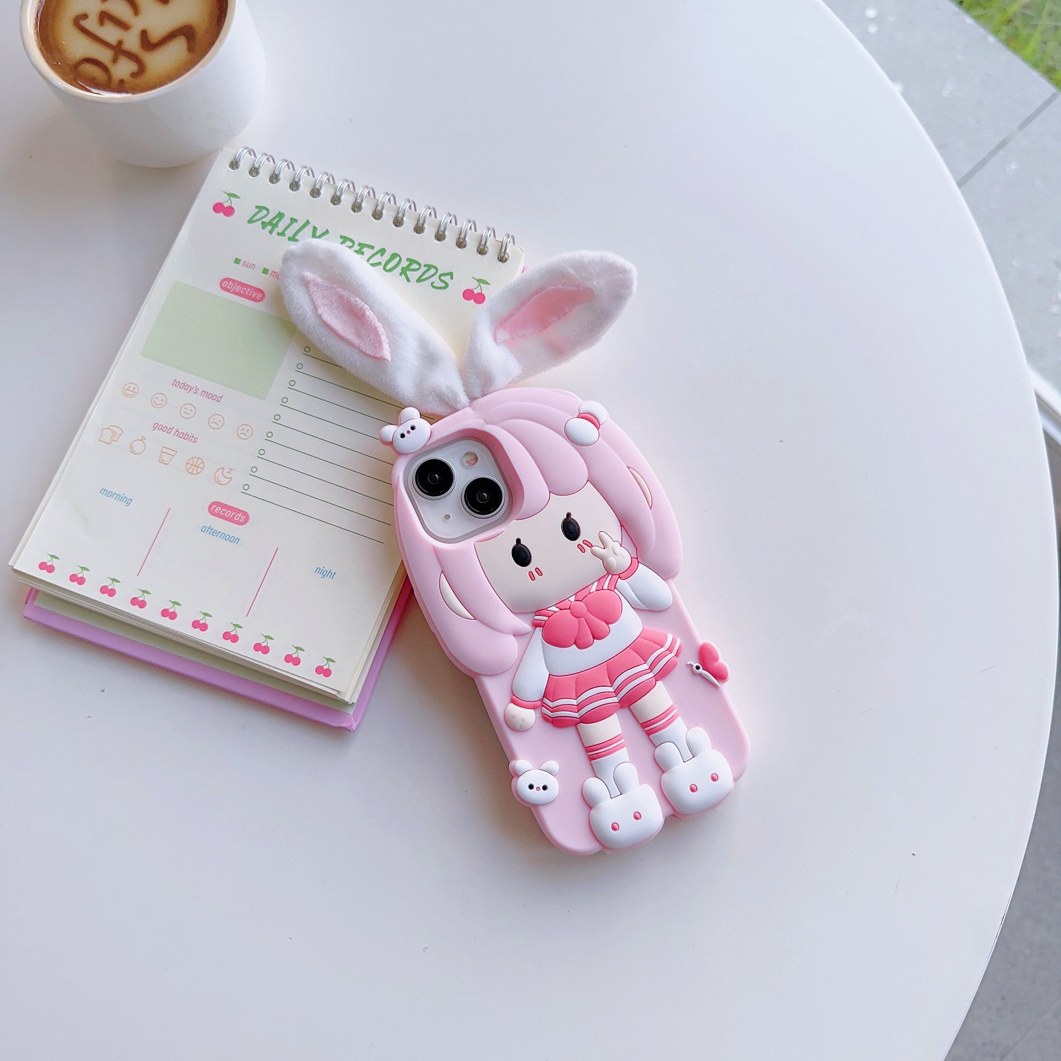 Cute Doll iPhone Case with Rabbit Ear Design