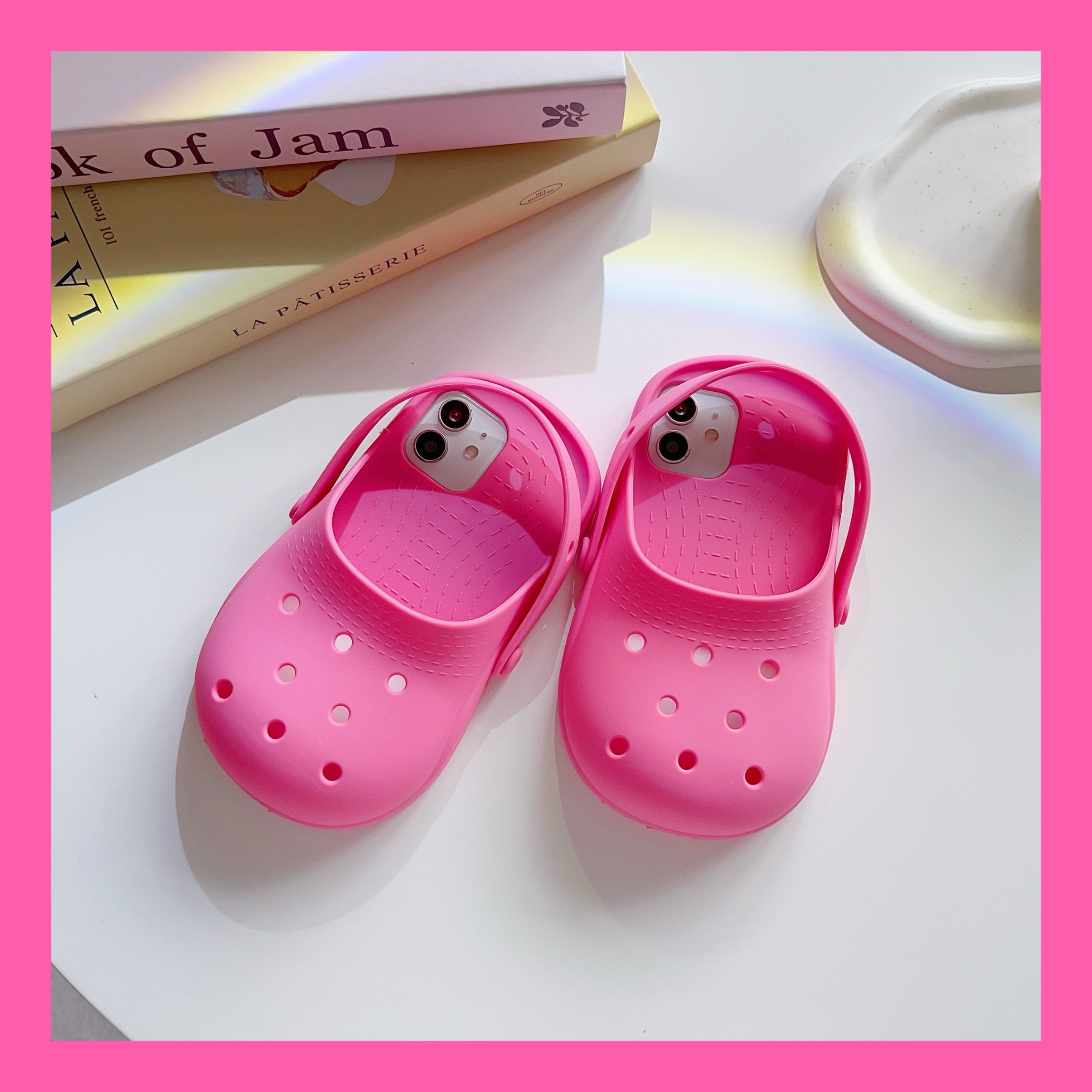 Cute 3D Croc Shoe iPhone Case - Pink