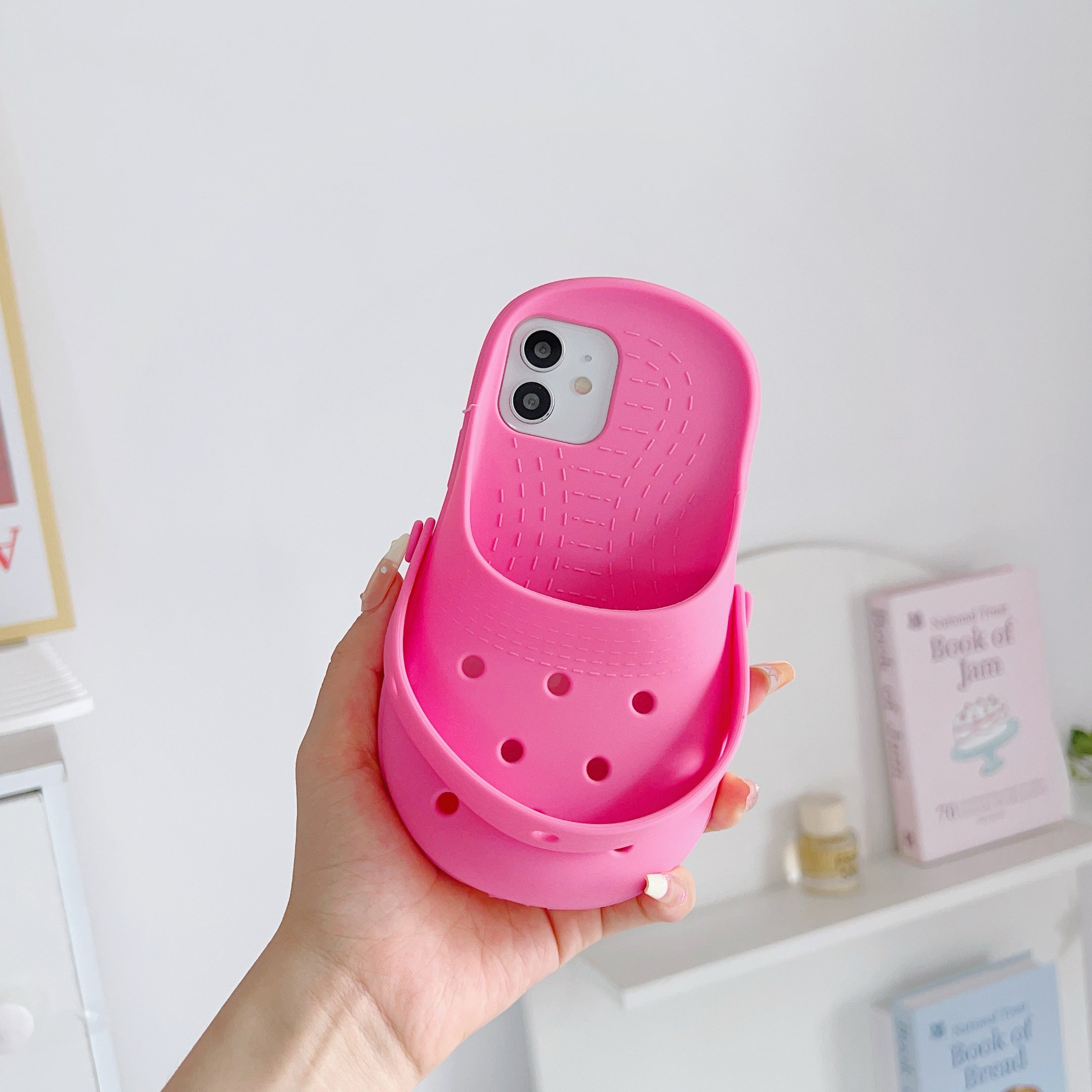 Cute 3D Croc Shoe iPhone Case - Pink