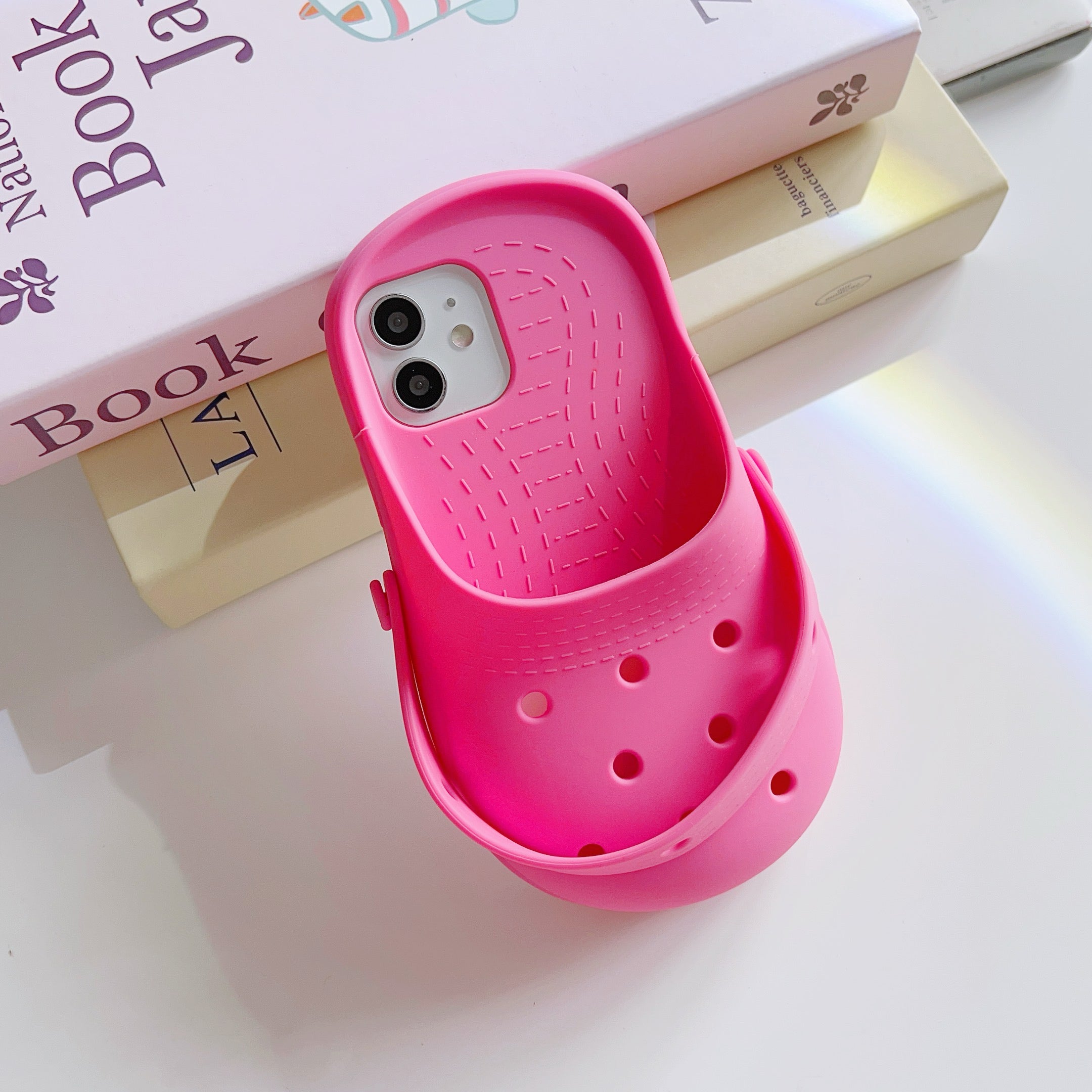 Cute 3D Croc Shoe iPhone Case - Pink