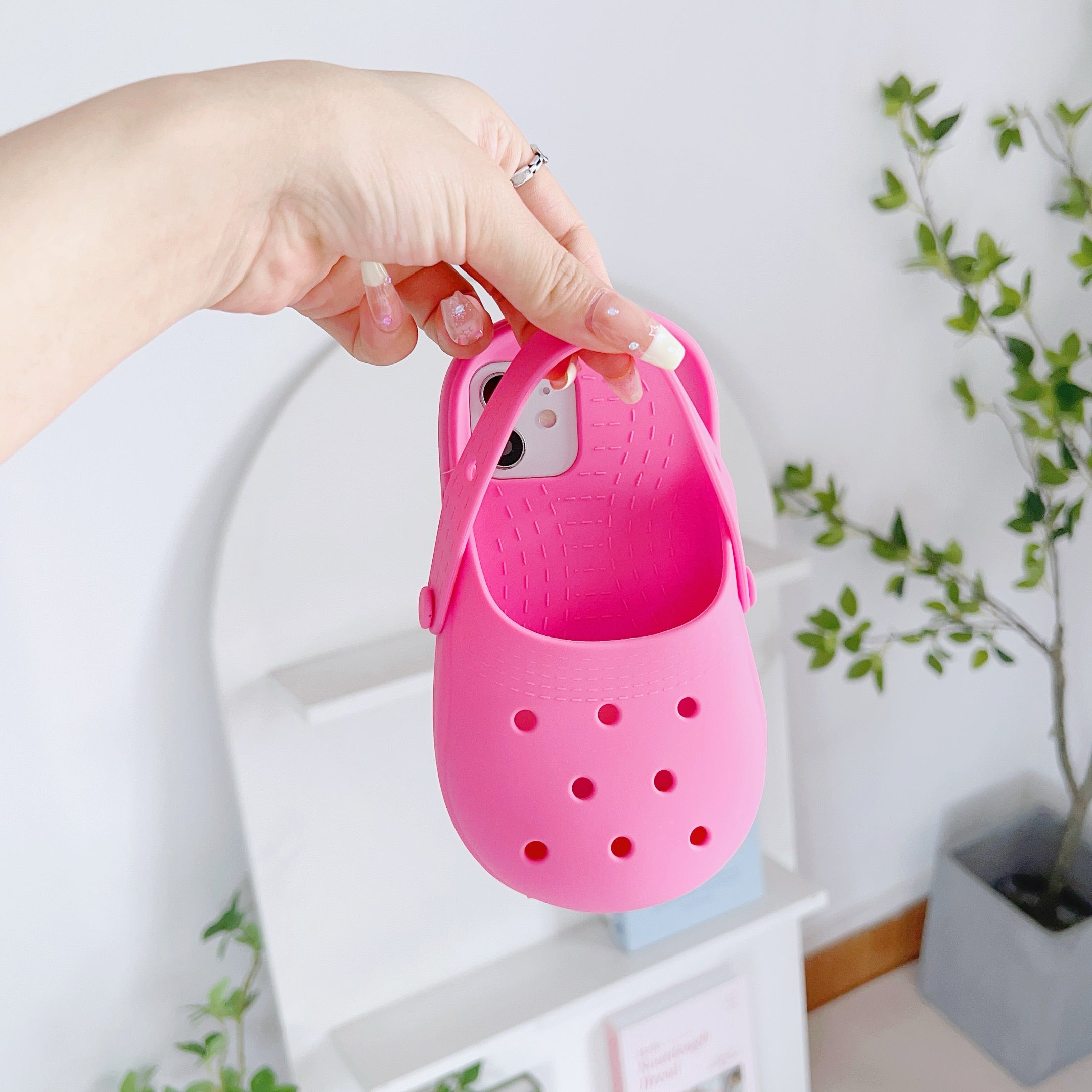 Cute 3D Croc Shoe iPhone Case - Pink